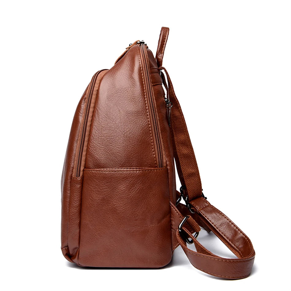 Mochila Feminina La Vellure de Couro – Espaçosa, Sofisticada e Versátil para o Dia a Dia