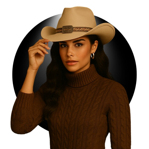 Chapéu Country Feminino Saybeleze – Estilo Western com Elegância e Atitude