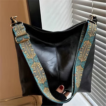 Bolsa Hobo Luxura Mairev – Estilo Boho em Couro Genuíno com Alça Estampada