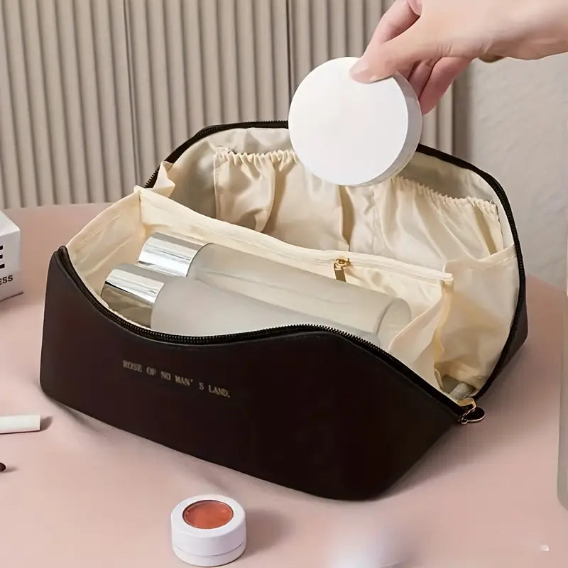Bolsa Feminina Necessaire MakeStelle | Organizadora para Maquiagem Impermeável - Preto, Rosa, Marrom, Branco