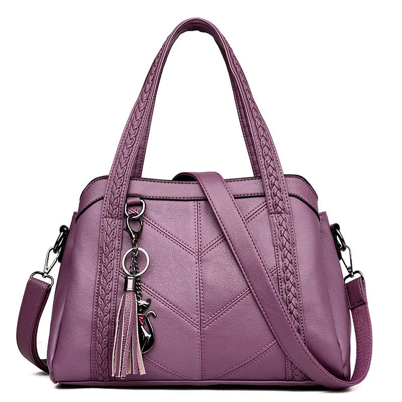 Bolsa Feminina de Couro Tiraloco Transversal Matelassê
