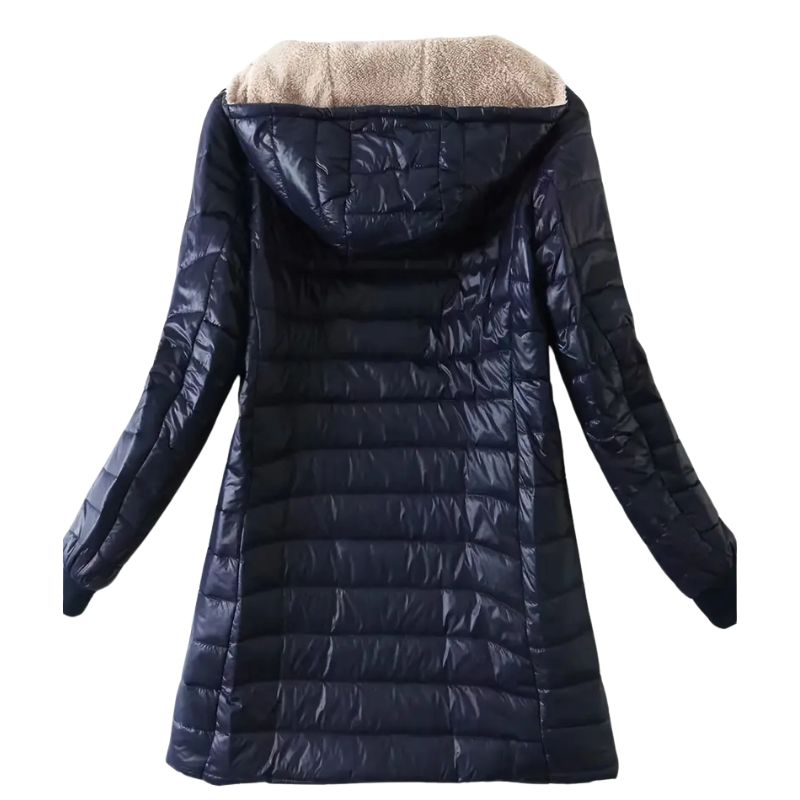 Casaco Feminino Azul Marinho com Capuz Forrado Winter Shield.jpg