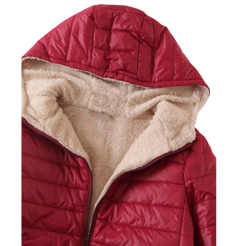 casaco feminino vermelho moda inverno