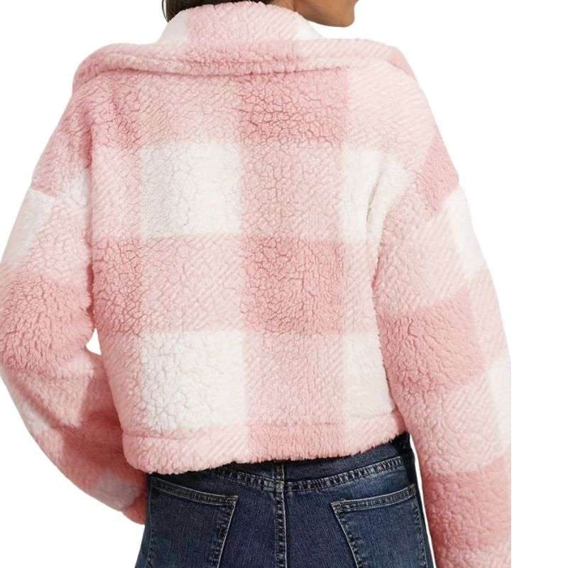 Jaqueta Feminina Xadrez Plush Comfort