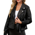 Jaqueta Feminina Preta em Suede Estilo Biker