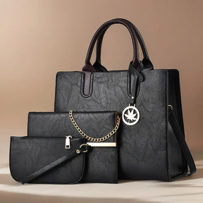 Kit Bolsa Feminina com Alças Tiracolo e Carteiras de Mão