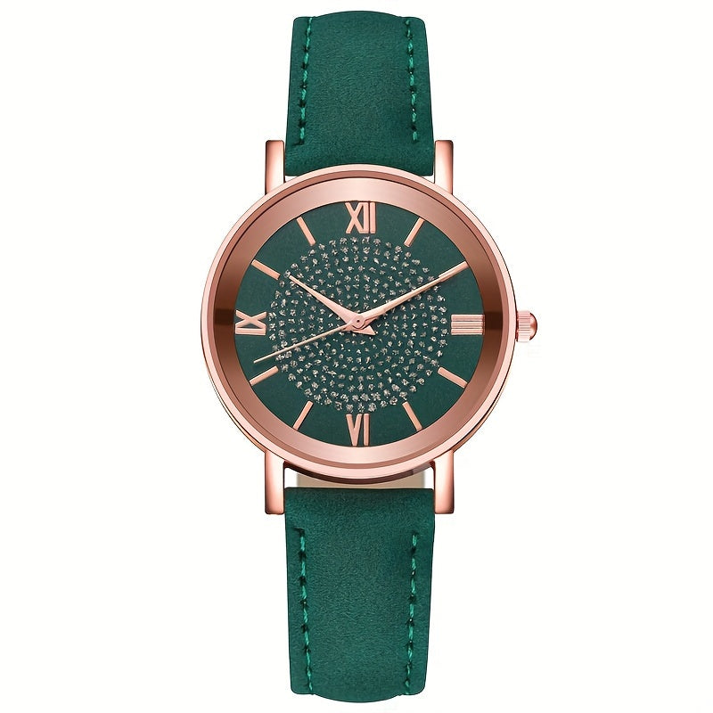 Relógio feminino sofisticado para presente especial verde