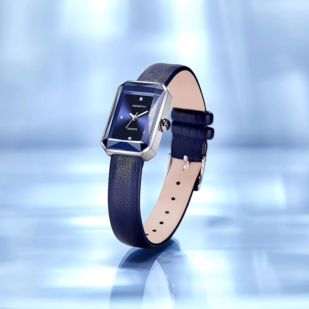 Relógio Feminino de Quartzo Rebirth – Estilo Atemporal com Toque Moderno