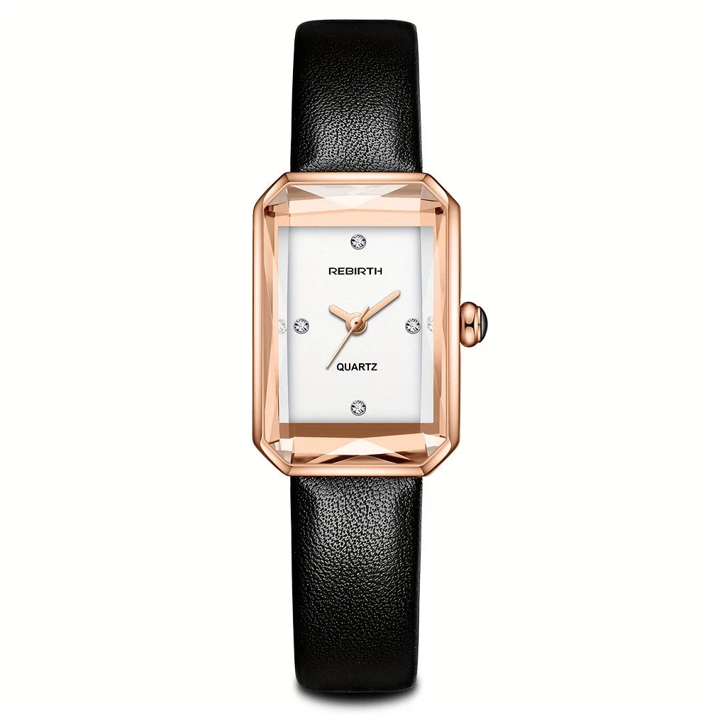 Relógio Feminino de Quartzo Rebirth – Estilo Atemporal com Toque Moderno