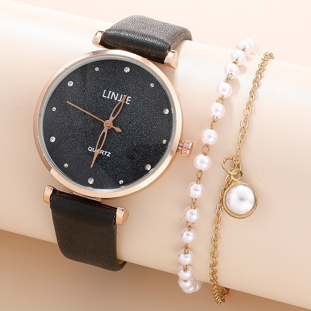 Relógio Feminino Conjunto Luxo Constellation