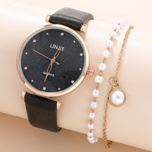 Relógio Feminino Conjunto Luxo Constellation