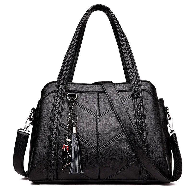 Bolsa Feminina de Couro Tiraloco Transversal Matelassê