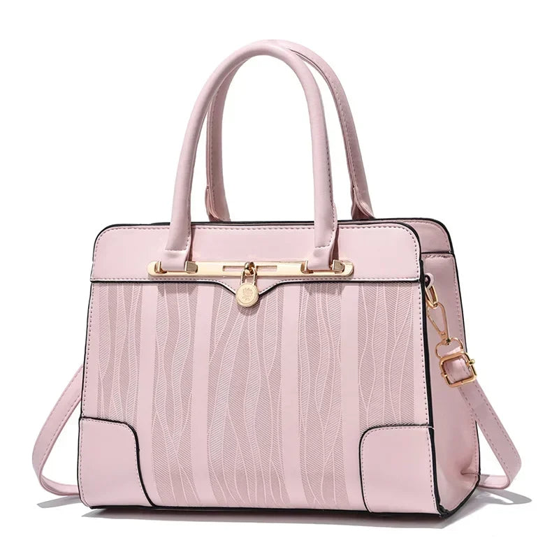 Bolsa rosa com design europeu e toque de sofisticação