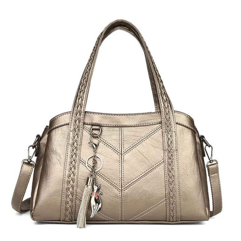 Bolsa Feminina de Couro Tiraloco Transversal Matelassê